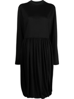 Sofie D'hoore Balloon Wool Dress In Schwarz