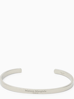 Maison Margiela Rigid Silver Bracelet With Logo In Metal