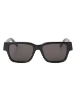 Palm Angels Newport Square Sunglasses In Black Dark Grey