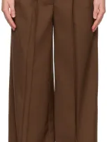 Loulou Studio Ssense Exclusive Brown Mouro Trousers In Choco