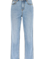 Tory Burch High-waisted Straight-cut Jeans In Blue