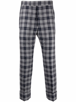 Thom Browne Tartan-check Cropped Trousers In Multicolor