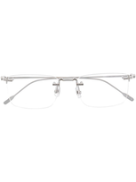 Montblanc Rimless Square-body Glasses In Silver