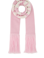 Vetements Logo Embroidery Fringe Scarf In Pink