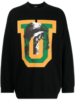 Undercover Printed Cotton-jersey Sweatshirt In Black