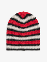 Erl Striped Cashmere-blend Beanie In Red