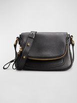 Tom Ford Jennifer Medium Grained Leather Shoulder Bag In Black