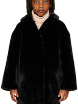 Stand Studio Kids Black Camille Faux-fur Coat