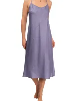 Everyday Ritual Sloan T-back Midi Nightgown In Violet