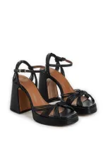 Souliers Martinez Sandales Springs En Cuir De Veau