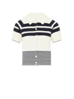 Maison Margiela Wool And Cotton-blend Polo Cardigan