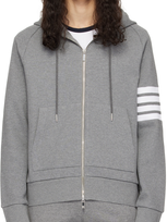 Thom Browne Gray 4-bar Hoodie In 035 Med Grey