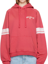 Guess Jeans U.s.a. Pink Varsity Hoodie In Cysm Chrysanthemum