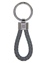 Porsche Design Men's Leather Cord Keyring In Anthracite Matte