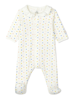 Petit Bateau Babies' Onesie With Hearts Print In Panna