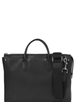 Shinola Men's The Slim Leather Traveler Briefcase In Black