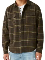 Lucky Brand Plaid Workwear Overshirt In Brown Plaid