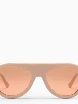 Marni Mount Toc Pink Sunglasses In Transparent