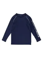 Snapper Rock Kids' Little Boy's & Boy's Beach Bounce Rashguard Top In Navy