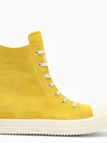 Rick Owens High Yellow Suede Trainer