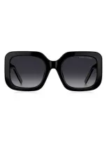 Marc Jacobs 53mm Gradient Square Sunglasses In Black Grey/ Gray Polar