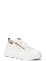 Nerogiardini Side Zip Platform Sneaker In White