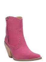 Dingo Classy N Sassy Western Boot In Fuchsia Suede