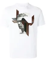 Neil Barrett Modernist Steve Mcqueen Print T-shirt In Bianco