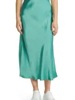 Max Mara Blando Satin Slip Skirt In Turquoise