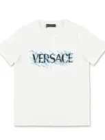 Versace Babies' Boys White Cotton Logo T-shirt