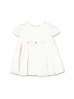 Versace Baby Girls White Satin Logo Dress