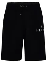 Philipp Plein Logo-plaque Track Shorts In Black  