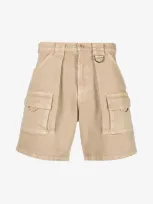 Moschino D-ring Detail Cargo Shorts In Cream