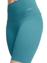 Nike Women's Zenvy Gentle-support High-waisted 8" Biker Shorts In Blue