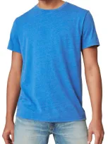 Lucky Brand Burnout Short Sleeve Crew Neck T-shirt In Pacific Coast