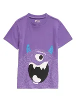 Tucker + Tate Kids' Graphic T-shirt In Purple Jewel Dotted Monster