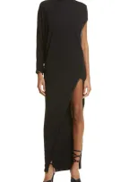 Tom Ford Black Asymmetric Cut-out Maxi Dress