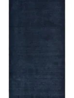 Solo Rugs Zayn Handmade Wool Blend Area Rug In Blue