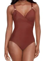 Miraclesuit Razzle Dazzle Siren One-piece Swimsuit In Tamarind