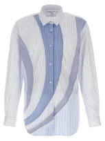 Comme Des Garçons Striped Shirt In White