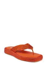 Zigi Rosmery Platform Flip Flop In Orange Suede