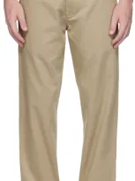 Universal Works Taupe Aston Trousers In Ecru