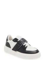 Ganni Mixed Media Low Top Sneaker In Neutrals