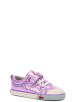 See Kai Run Kids' Kristin Embroidered Sneaker In Purple Shimmer