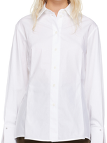 Victoria Beckham Button-front Shirt With Pleated Detail In White