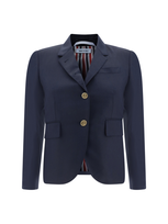 Thom Browne Rwb Stripe Detailed Blazer In Multicolor