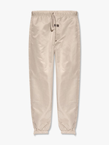 Essentials Fear Of God  Logo Patch Drawstring Track Pants In Smoke