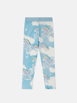 Stella Mccartney Rainbow Unicorn Cloud Leggings In Pink Multicolour