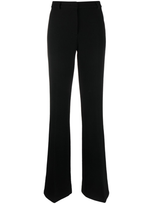 Etro Flared Wool Trousers In Nero