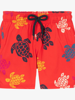 Vilebrequin Kids' Boys Red Turtle Swim Shorts